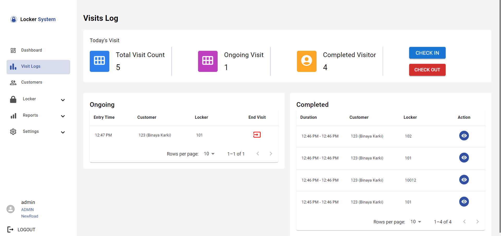 Locker Management System for Bank